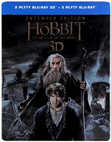Hobbit: Bitwa Pięciu Armii Wydanie Rozszerzone, Edycja Limitowana (steelbook) [5xBlu-Ray]