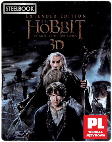 Hobbit: Bitwa Pięciu Armii Wydanie Rozszerzone, Edycja Limitowana (steelbook) [5xBlu-Ray]