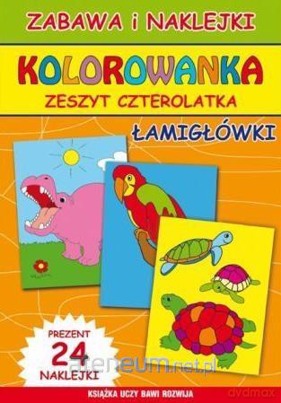 Kolorowanka. Łamigłówki. Zeszyt czterolatka [KSIĄŻKA]