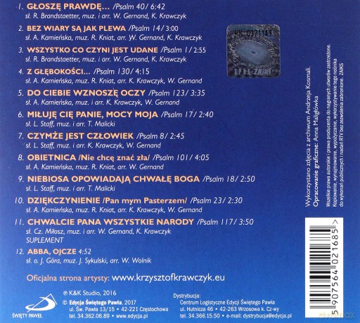 Krzysztof Krawczyk: Psalmy Dawidowe [CD]