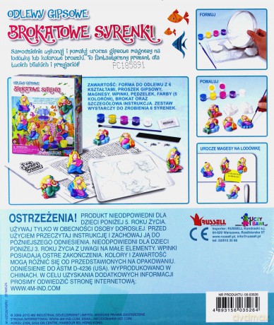 Odlewy gipsowe - Brokatowe syrenki
