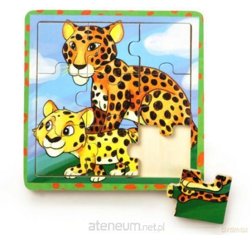 Puzzle drewniane małe Dzikie koty [PUZZLE]