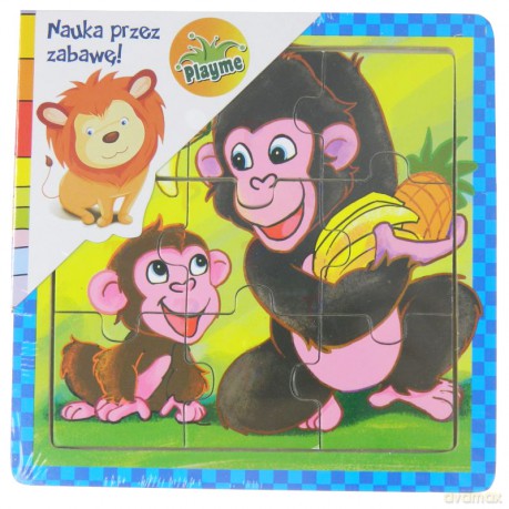 Puzzle drewniane małe Małpki [PUZZLE]