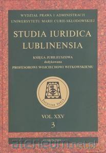 Studia Iuridica Lublinensia (Tom 25) 3/2016 [KSIĄŻKA]