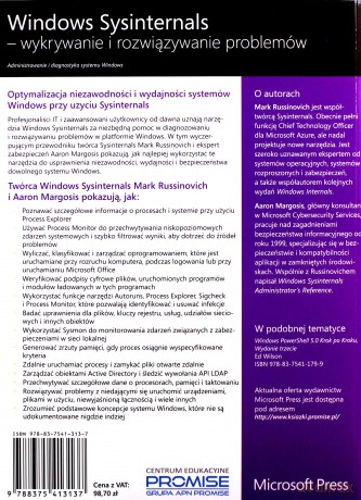 Windows Sysinternals - wykrywanie i rozwiązywanie problemów - Mark Russinovich, Aaron Margosis [KSIĄŻKA]