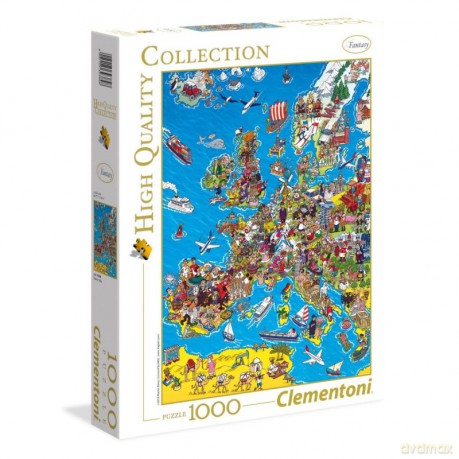 CLEMENTONI 1000 el. Mapa Europy [PUZZLE]
