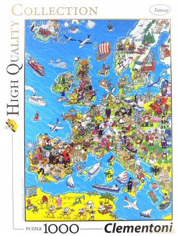 CLEMENTONI 1000 el. Mapa Europy [PUZZLE]