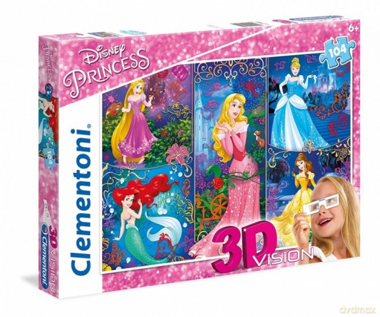 CLEMENTONI 104 el. Księżniczki Disneya [PUZZLE]