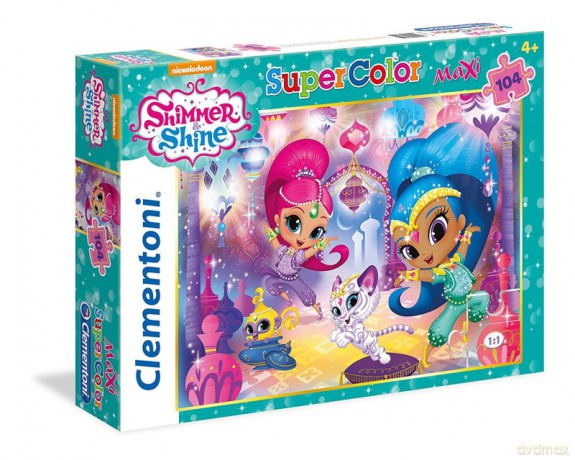 CLEMENTONI 104 el. Maxi, Shimmer i Shine [PUZZLE]