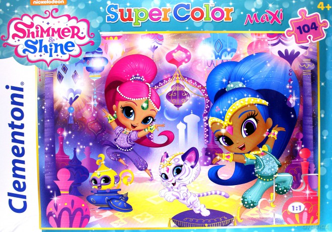 CLEMENTONI 104 el. Maxi, Shimmer i Shine [PUZZLE]
