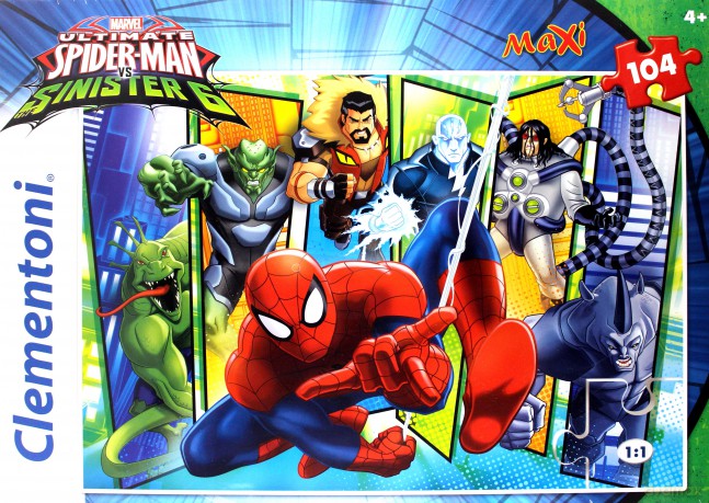 CLEMENTONI 104 el. Maxi, Spiderman [PUZZLE]