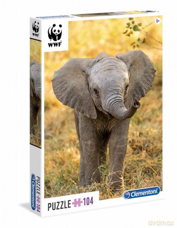 CLEMENTONI 104 el. WWF Słoń [PUZZLE]