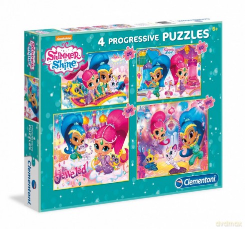 CLEMENTONI 20+60+100+180 el. Shimmer i Shine [PUZZLE]