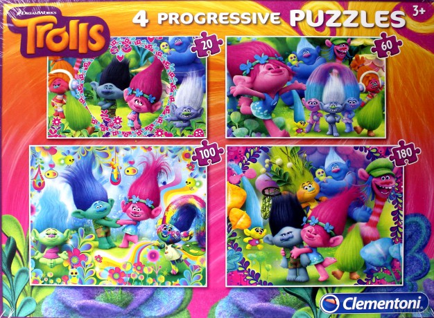 CLEMENTONI 20+60+100+180 el. Trolle [PUZZLE]