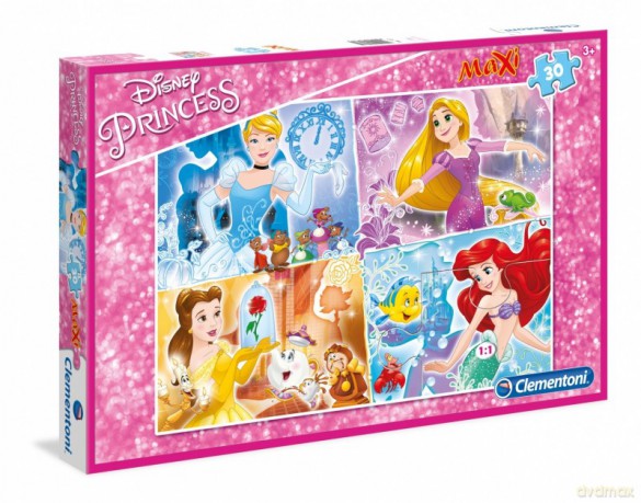 CLEMENTONI 30 el. Maxi Księżniczki Disneya [PUZZLE]