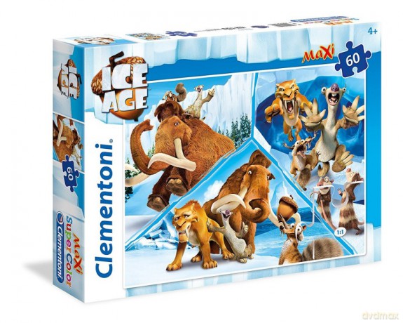 CLEMENTONI 60 el. Maxi Epoka lodowcowa [PUZZLE]