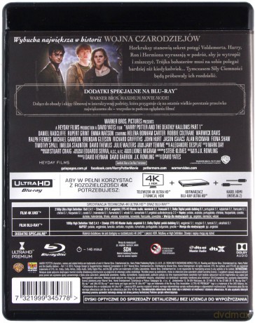 Harry Potter i Insygnia śmierci część 1 [Blu-Ray 4K]+[Blu-Ray]