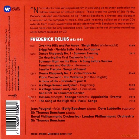 Thomas Beecham: Delius [7CD]