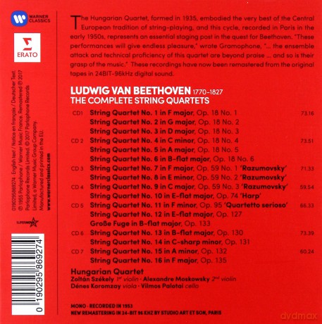 The Hungarian Quartet: The Hungarian Quartet [7CD]