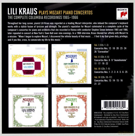 Lili Kraus: Lili Kraus plays Mozart Piano Concertos [12CD]