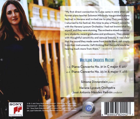 Simone Dinnerstein: Mozart in Havana [CD]