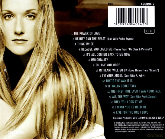 Celine Dion: All The Way...A Decade Of Song [CD]