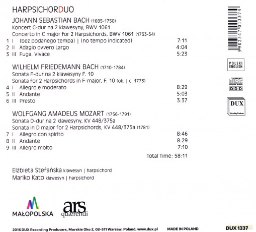 Harpsichorduo [CD]