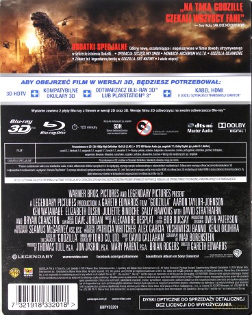 Godzilla 3D (steelbook) [Blu-Ray 3D]+[Blu-Ray]