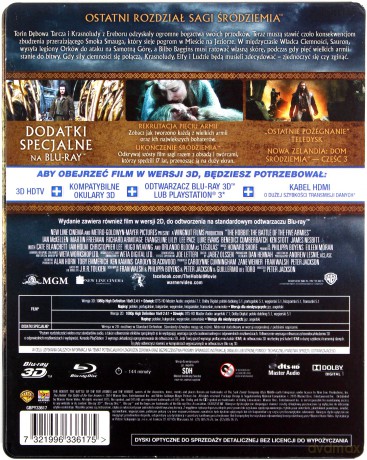 Hobbit: Bitwa Pięciu Armii (steelbook) [2xBlu-Ray 3D]+[2xBlu-Ray]