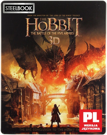Hobbit: Bitwa Pięciu Armii (steelbook) [2xBlu-Ray 3D]+[2xBlu-Ray]