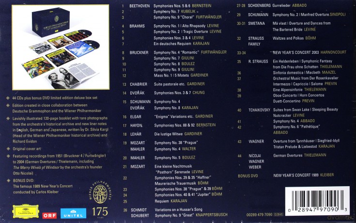 Wiener Philharmoniker: 175th Anniversary Edition [44CD]+[DVD]