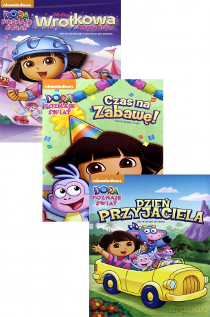 Dora Poznaje Świat: Wielka Wrotkowa Przygoda Dory / Czas na zabawę / Dzień Przyjaciela [BOX] [3DVD]
