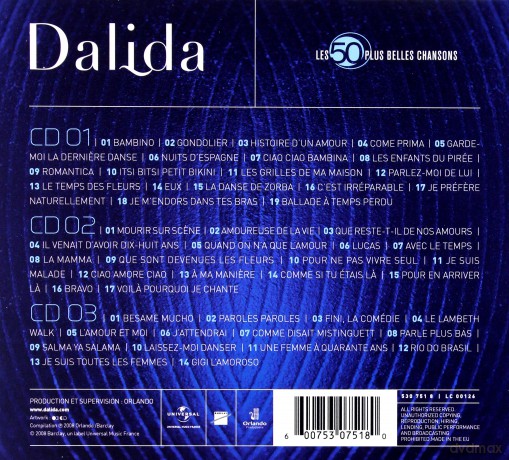 Dalida: Les 50 Plus Belles Chansons [3CD]