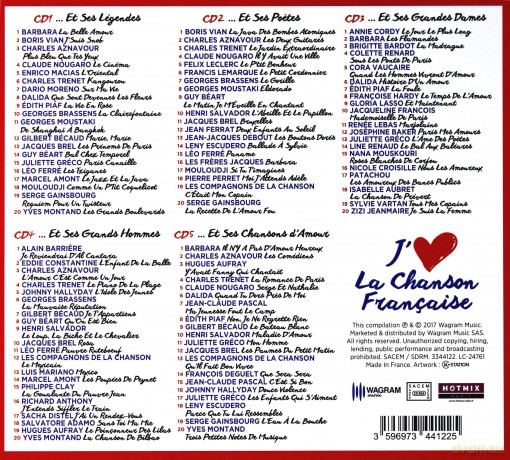I Love La Chanson Francaise [CD]