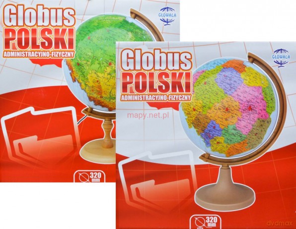Globus 320 Polski administracyjno-fizyczny podświetlany