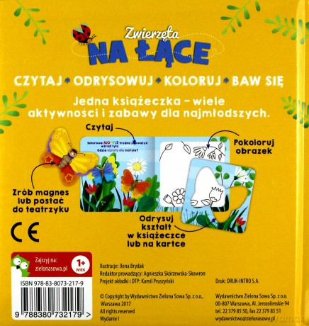Na łące. Książka z szablonem [KSIĄŻKA]