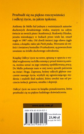 Odkryć życie na nowo. Przebudzenie na rzeczywistość - Anthony De Mello [KSIĄŻKA]