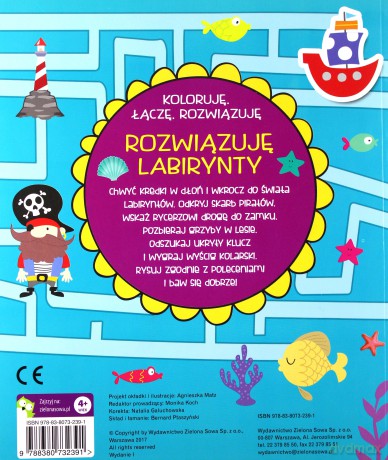 Rozwiązuję labirynty. Koloruję, łączę, rozwiązuję [KSIĄŻKA]