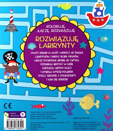 Rozwiązuję labirynty. Koloruję, łączę, rozwiązuję [KSIĄŻKA]