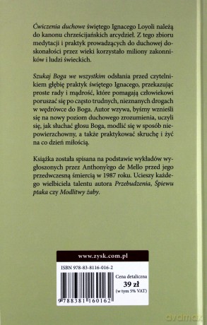 Szukaj Boga we wszystkim. Rozważania nad ćwiczeniami duchowymi świętego Ignacego Loyoli - Anthony De Mello [KSIĄŻKA]