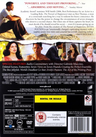 Seven Pounds (Siedem Dusz) [DVD]