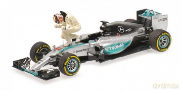 Mercedes AMG Petronas F1 Team W06 Hybrid #44 Lewis Hamilton Winner USA GP 2015 Set w/Figurine