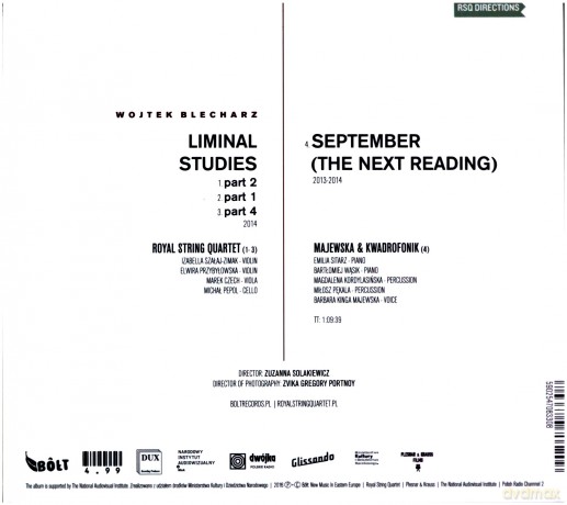 Wojtek Blecharz Liminal Studies [DVD]