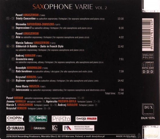 Saxophone Varie vol. 2 [CD]