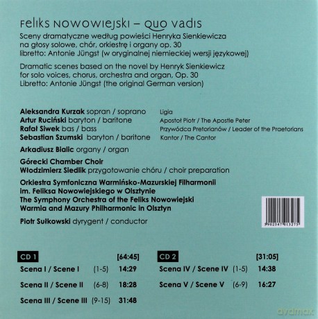 Feliks Nowowiejski Quo Vadis [CD]