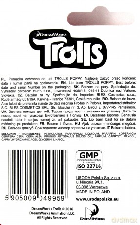 Bi-es Disney Pomadka ochronna do ust Trolls [KOSMETYKI]