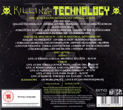 Voivod: Killing Technology (Deluxe Expanded Edition) [2CD]+[DVD]