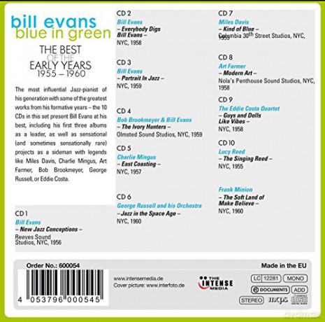 Bill Evans: Bill Evans - Blue In Green [10CD]