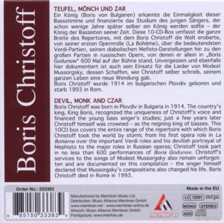 Boris Christoff: Boris Christoff - Teufel, Mönch [10CD]