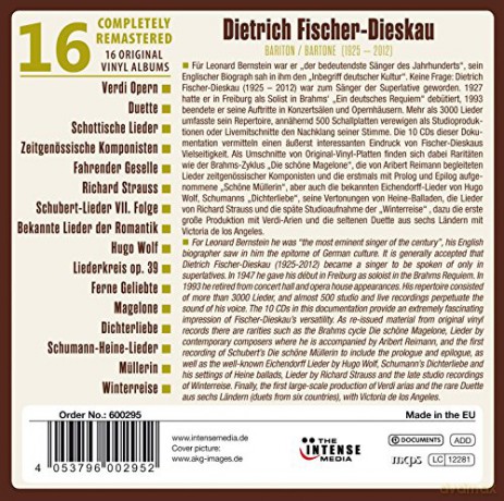 Dietrich Fischer-Dieskau: Der bedeutendste Sänger des Jahrhunderts [10CD]